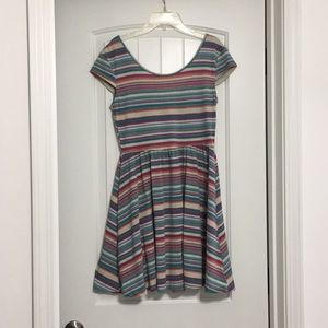 Xhilaration striped skater dress
